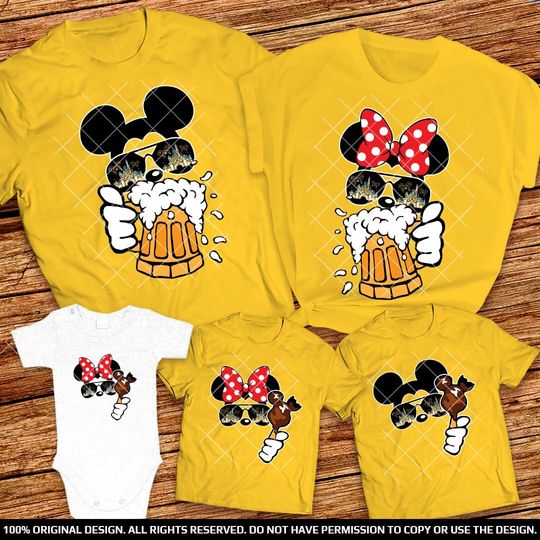 Epcot Disney world family shirts, Snacking and Drinking around the world family shirts