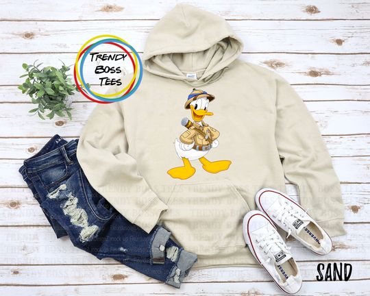 Donald Duck Safari Unisex Hoodie Sweatshirt | Disney Castles Vacation