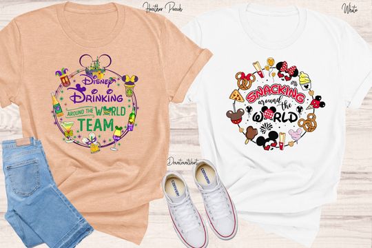 Snacking and Drinking Around The World Shirt, Disneyworld Snack and Drink Shirt