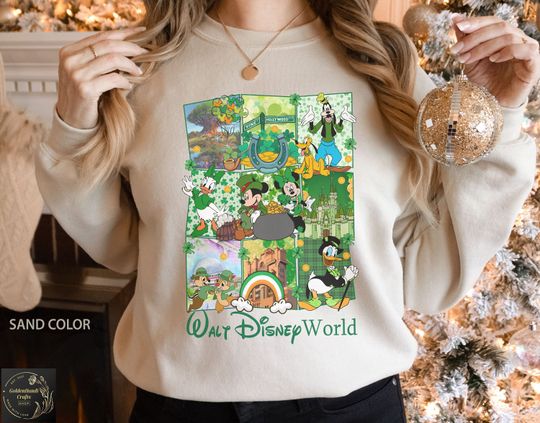 Disneyworld St Patricks Day Sweatshirt, Mouse & Friends Saint Patricks Day Sweatshirt
