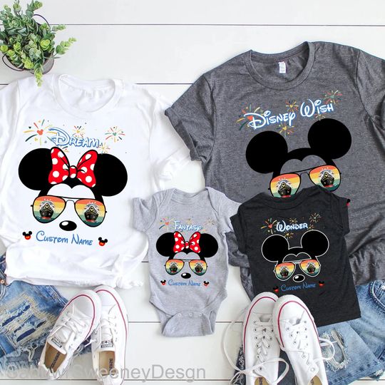 Disney Wish Cruise Shirt, Mickey Cruise Shirt, Custom Disney Cruise Shirt, Mickey Shirt, Disney Family Shirt, Personalized Disney Shirts