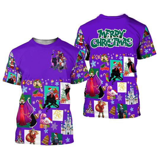 Villains Violet Disney Christmas 2022 3d Shirt