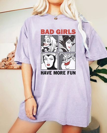 Retro Villains Bad Girls Have More Fun Disney Shirt, Evil Queen Villain Shirt, Comfort Color Shirt, Halloween Party 2022, Disneyland Trip