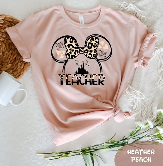 Discover Leopard Teacher Disney T-Shirt, Womens Leopard Teacher T-Shirt