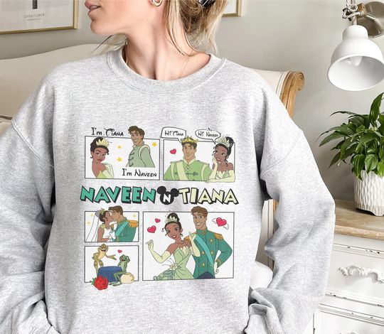 The Princess and the Frog Shirts, Tiana Princess T-Shirt, Couple Disney Shirt