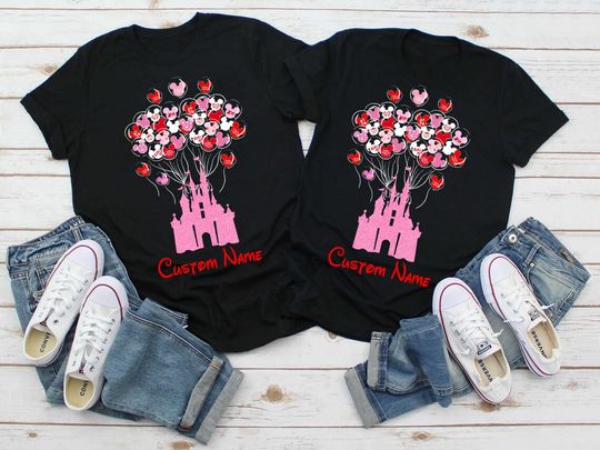 Couple Disney Matching Shirts, Valentine Disney Castle Shirts