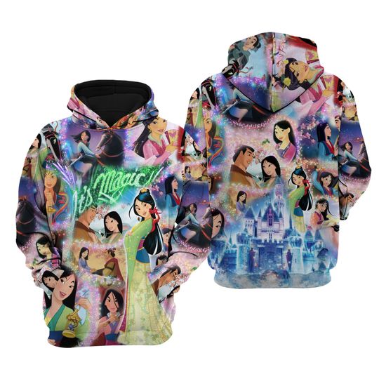 Mulan Li Shang Magic Glitter Disney 3D Hoodie