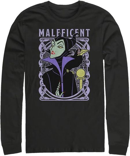 Disney Mens Villains Maleficent Long Sleeve
