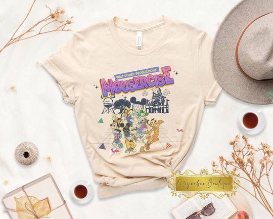 Retro 90s Disney Mousercise Shirt, Mousercise Shirt, Mickey And Friends Rundisney Shirt