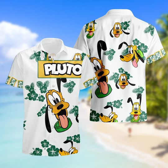 Pluto Dog Hibiscus Disney Hawaiian Shirt