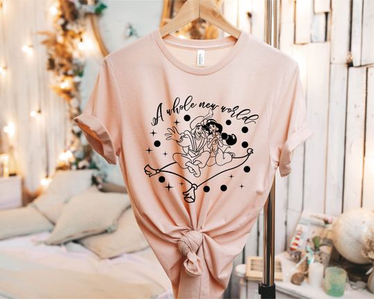 Discover A Whole New World Aladdin Jasmine Disney Vacation Shirt