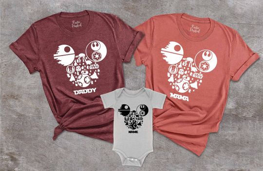 Personalized Disney Family Matching Shirt, Star Wars Mickey Mouse T-Shirt