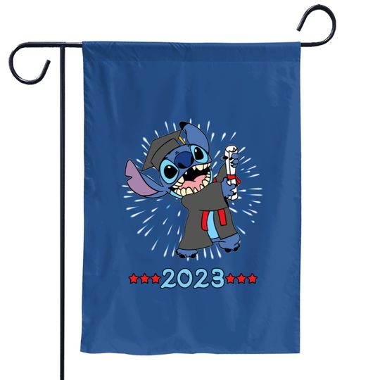 Stitch Graduation 2023 Garden Flags/Disney Stitch Graduation Toddler Garden Flags
