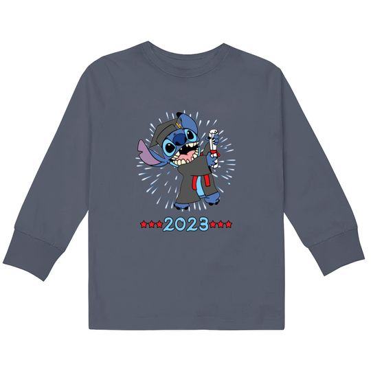 Stitch Graduation 2023 Kids Long Sleeve T Shirts/Disney Stitch Graduation Toddler Kids Long Sleeve T Shirts