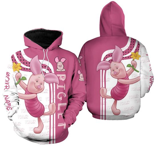 Piglet Hoodie Legging Set, Disney Piglet Hoodie, Piglet Workout Hoodie Legging Set