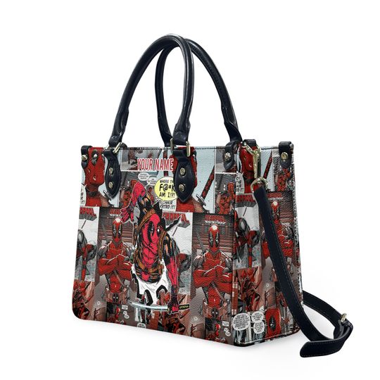 Personalized Disney Deadpool Leather Bag
