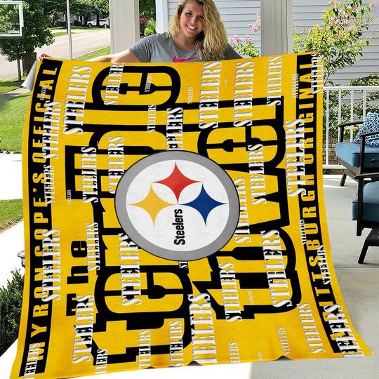 Pittsburgh Steeler Blanket football Blanket Sports Blanket Pittsburgh Steeler Blanket Christmas Gift Kids Blanket Game Room Decor Man Cave
