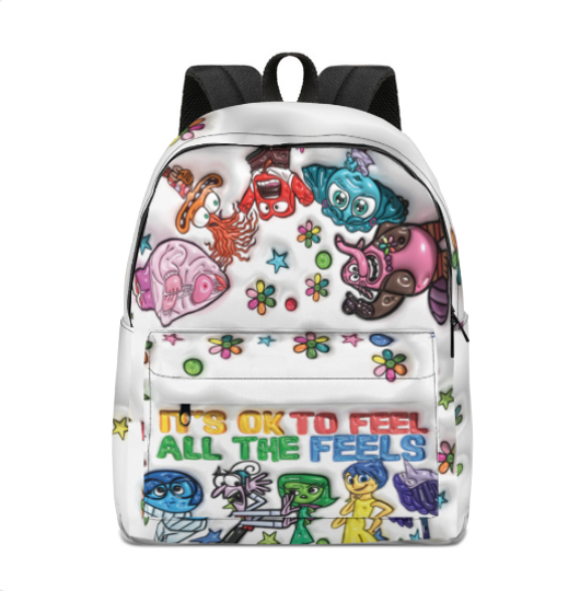 Disney Inside Out Backpack, It's Ok To Feel All The Feels Backpack