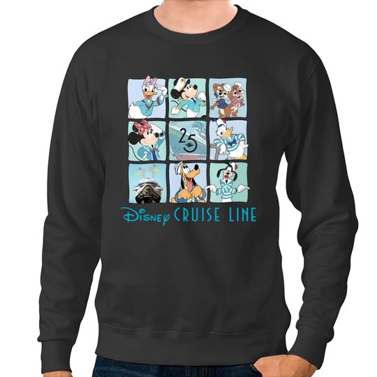 Disney Cruise line 25th anniversary Sweatshirts, Silver anniversary at sea Sweatshirts, Family cruise 2023 Sweatshirts