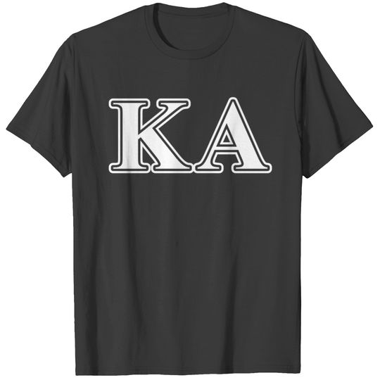 Kappa Alpha Order White and Yellow Letters T-shirt