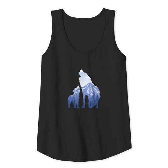 Wolf And Pup - Gift For Mountain Wolf Lovers Tank Top