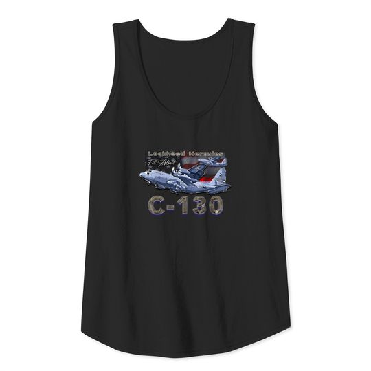 Lockheed C-130 Hercules Us Air Force Aircraft Tank Top
