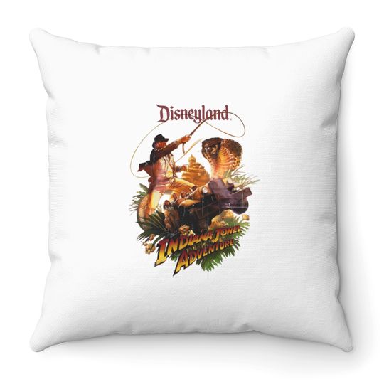Indiana Jones Adventure Disneyland 1995 Comfort Colors Throw Pillows,Indiana Jones Throw Pillows