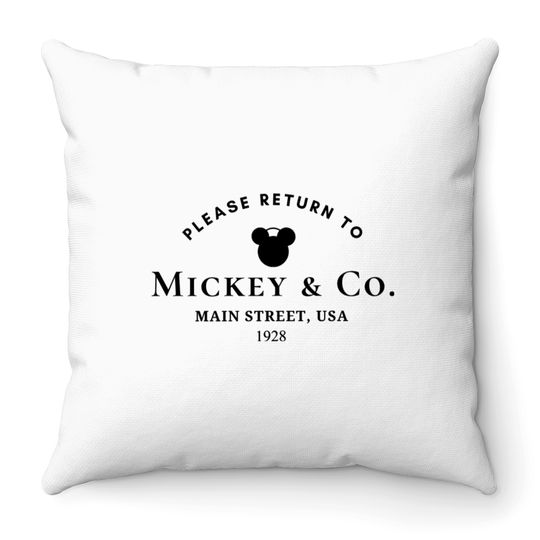 Return to Mickey & Co Unisex Throw Pillows, Disney Trip Throw Pillows, Cute Disney Mickey Throw Pillows disneyworld Throw Pillows