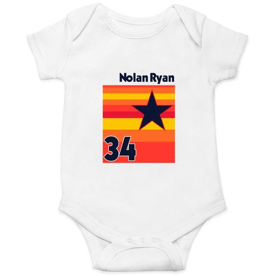Retro Nolan Ryan Uniform Tribute - Baseball Lover - Onesie