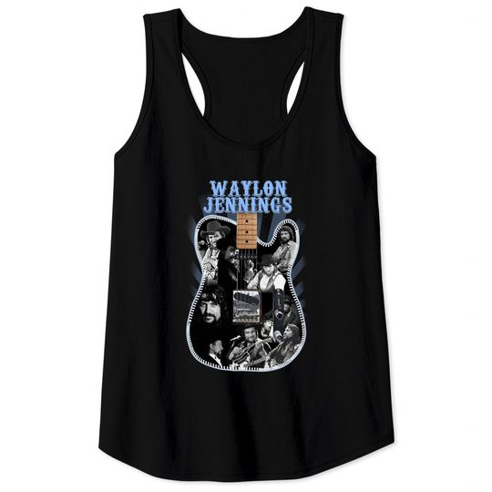 Waylon Jennings Tee Waylon Jennings Guitars Bands Classic Women Music Lover Gift Love Classic Tank Tops