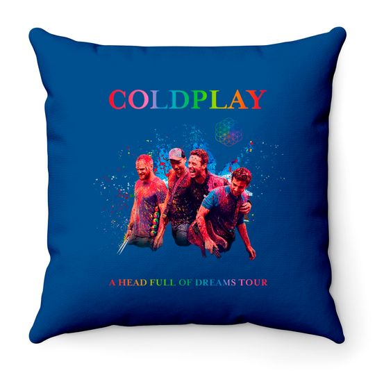 2022 Coldplay Concert Tour Throw Pillows, Coldplay World Tour Throw Pillows, Coldplay 22 Throw Pillows