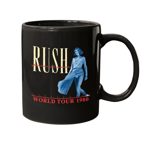 RUSH band Mugs, Vintage Rush world tour 1980 Mugs