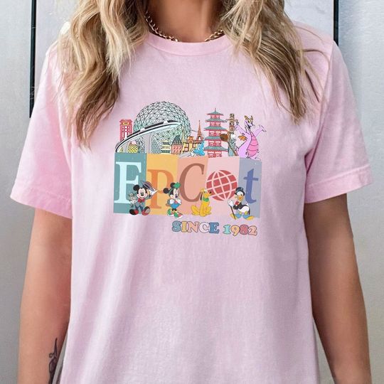 Disney Epcot T-Shirt, Retro Disney Epcot Shirt, Epcot Since 1982 Tee , Mickey & Friends , Disneyland Shirt
