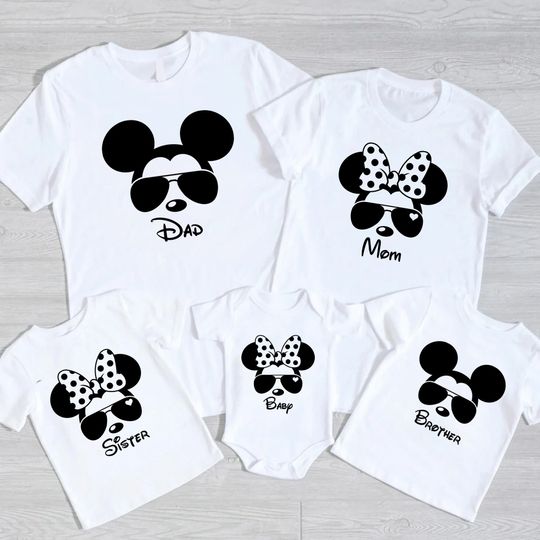 Custom Disney Family Shirt, Minnie Shirt, Disney Group Shirt, Personalized Disney Shirt, Mickey Head Shirt