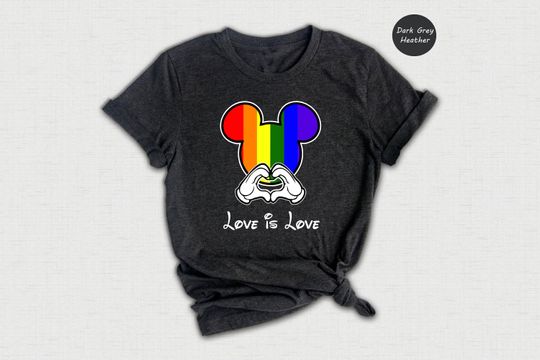 Rainbow Mickey Pride Love is Love T-shirt, LGBT Disney Shirt, Disney Family Shirt, 2023 LGBT Pride Shirt