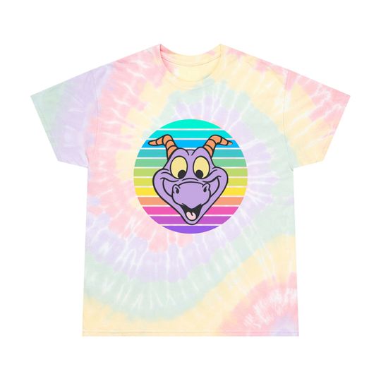 Disney vintage Tie Dye shirt, Tie Dye Disney figment shirt, Disney Epcot shirt, retro 1980 1990 Epcot shirt, Disney Figment Mascot T-shirt