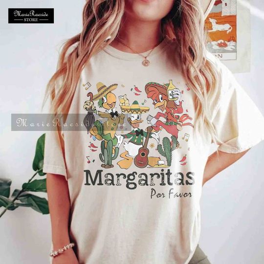 Disney Vintage Color Shirt, Disney Margarita Shirt, Disney Epcot Shirt, The Three Caballeros Shirt, Magic Kingdom Shirt, Disneyworld