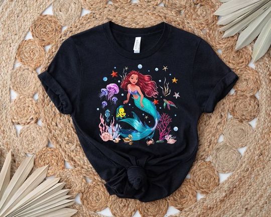 little black mermaid shirt, Disney Little Mermaid shirt