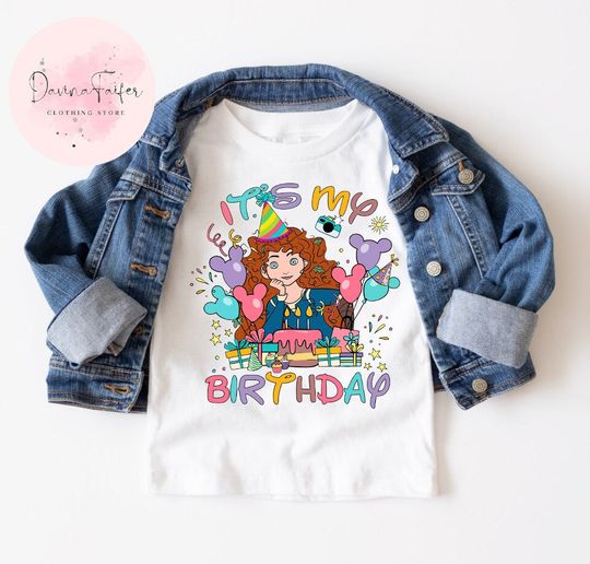 Disney Princess Merida Birthday Shirt, Princess Birthday Shirt, Disney Custom Shirt,  Family Personalized Shirt, Birthday Gift