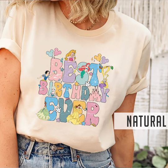 Disney Princess B.est Birthday Ever Shirt, Disney Ears Birthday Shirt