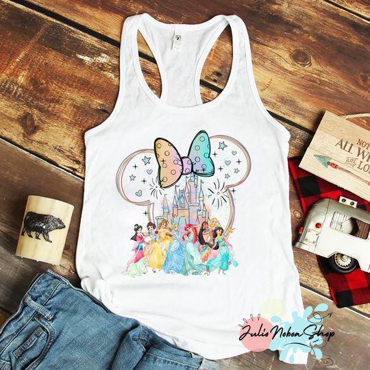 Disney Princess Tank, Vintage Princess Watercolor Tank