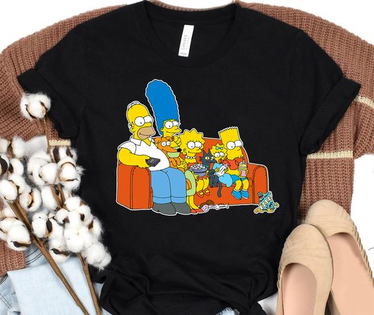 The Simpsons Family on Couch Shirt, Disneyland Family Vacation Trip Shirt