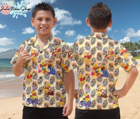 Pooh and Friends Hawaiian Shirt, Winnie the Pooh Hawaiian Shirt, Disney Aloha