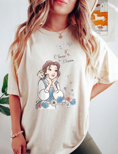 Retro Disney Princess Belle Shirt, Beauty and The Beast T Shirt