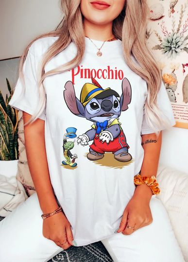 Disney Stitch Pinocchio Shirt, Lilo And Stitch T Shirt