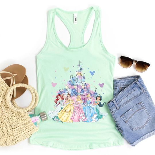 Disney Princess Tank, Disney Watercolor C