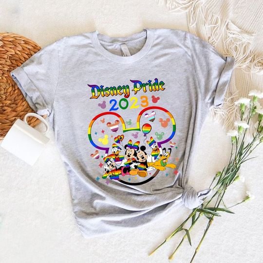 Rainbow Color Disney Pride T-shirt, Rainbow Mickey T-Shirt