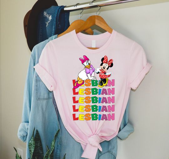 Minnie Mouse Daisy Duck Funny Lesbian Shirt,Disney Lesbian Shirt,Disney Pride Night Shirt