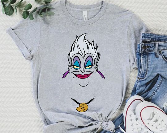 Disney The Little Mermaid Villains Ursula Big Face Shirt, Magic Kingdom Trip T-shirt