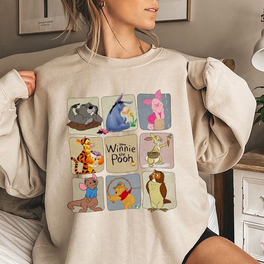 Winnie The Pooh Sweatshirt, Vintage Disney Sweatshirt, Disney Winnie The Pooh Shirt, Vintage Pooh Shirt